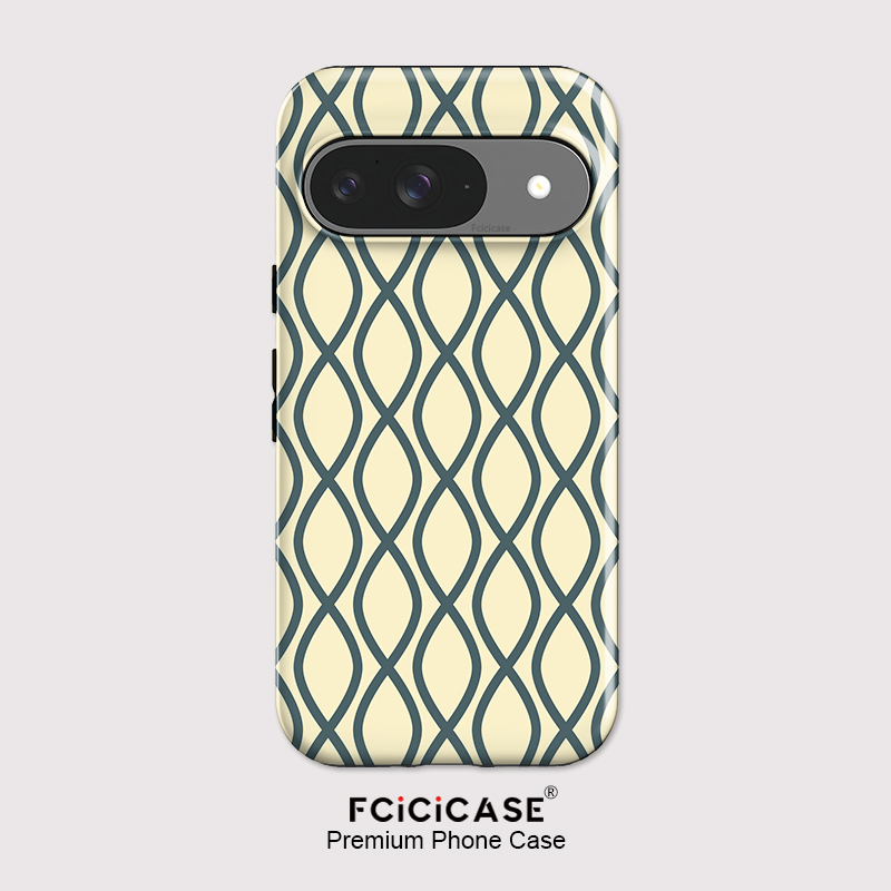Google Pixel 9 Pro - Fcicicase Moda Çizgili Baskılı Telefon Kılıfı