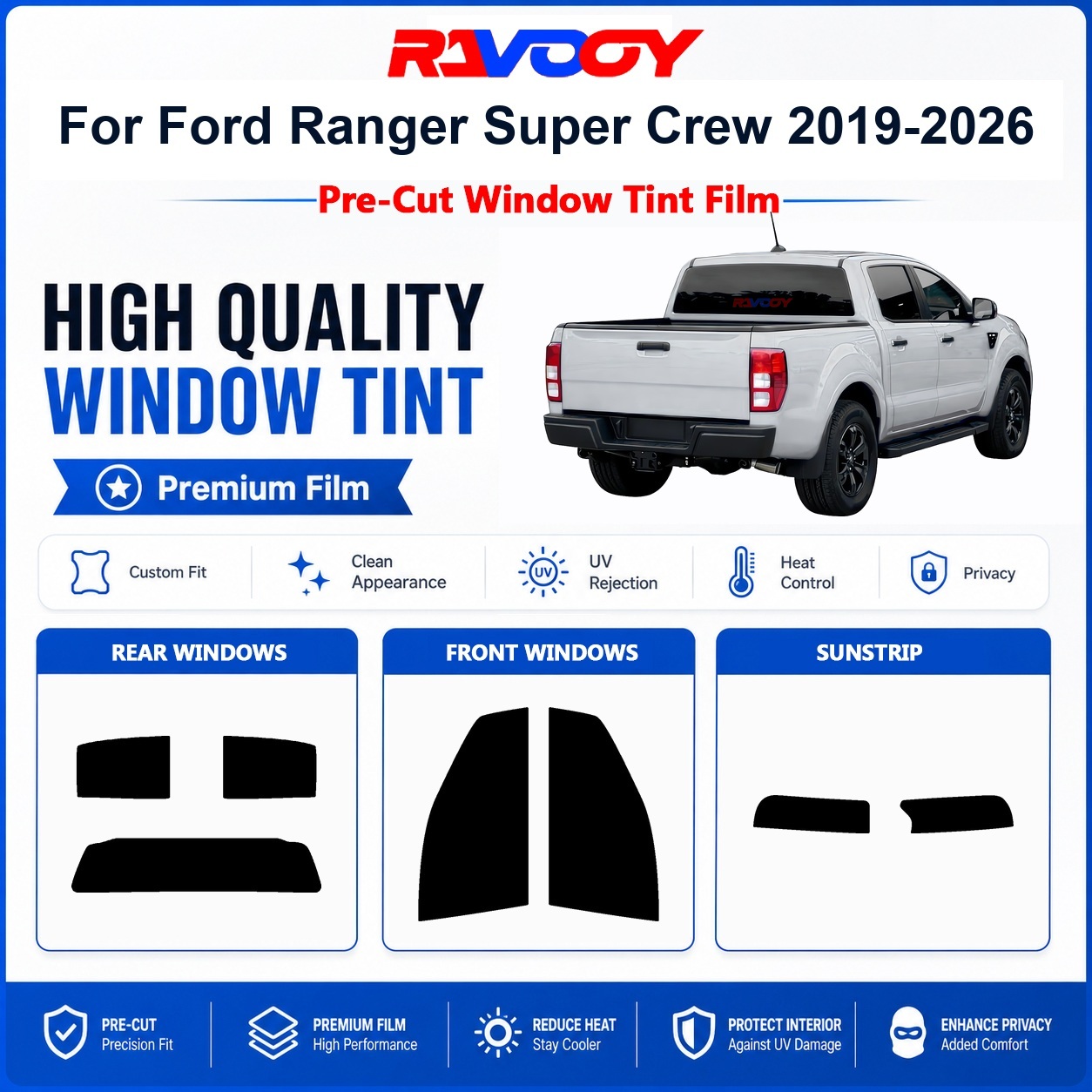 Ford Ranger Super Crew 2019-20 - Privacy Screen Protector incelemesi ve fiyatı